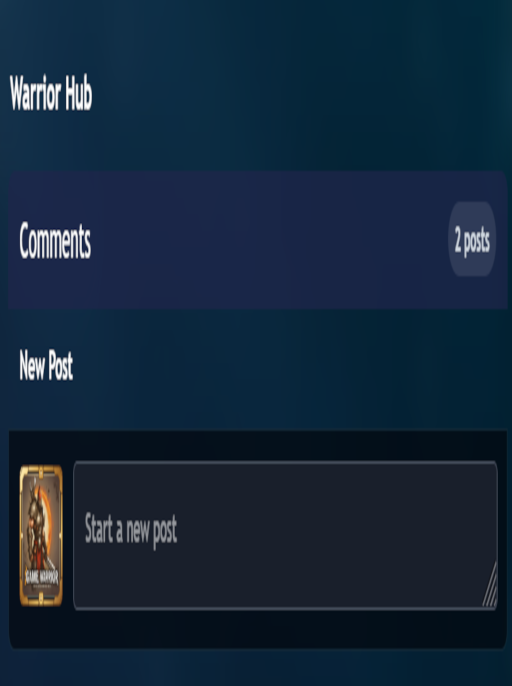 Snapshot for Added warrior hub to profile page