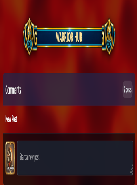 Snapshot for Added warrior hub to profile page