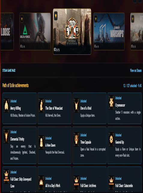 Snapshot for Steam Account update